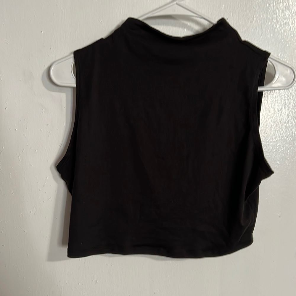 Plain black crop top